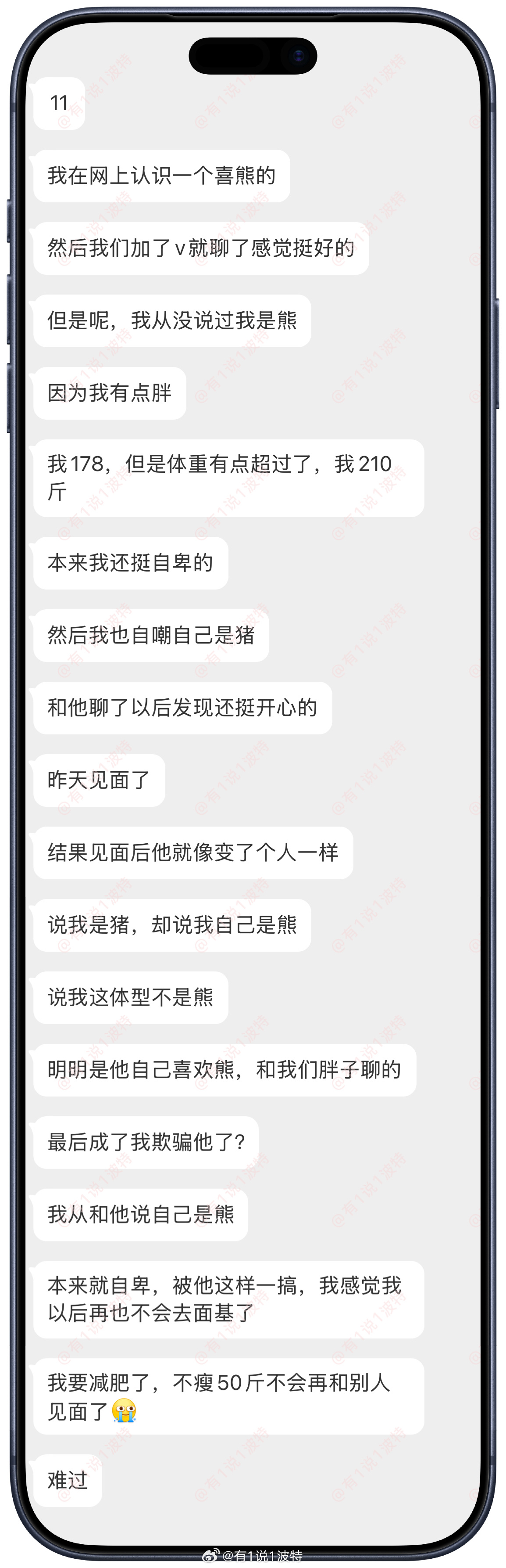 情感树洞 178cm，210斤？？？情绪树洞