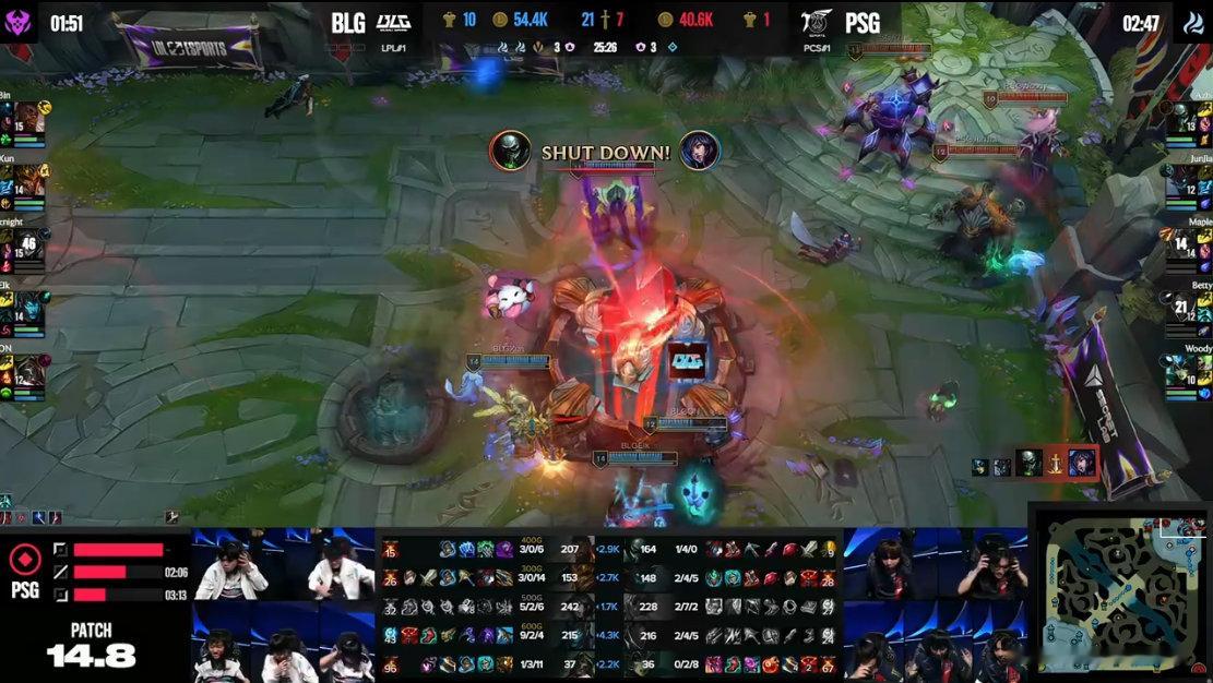 #BLG对战PSG# PSG可以研究下败者组对手了，绝对实力面前没啥还手之力，第