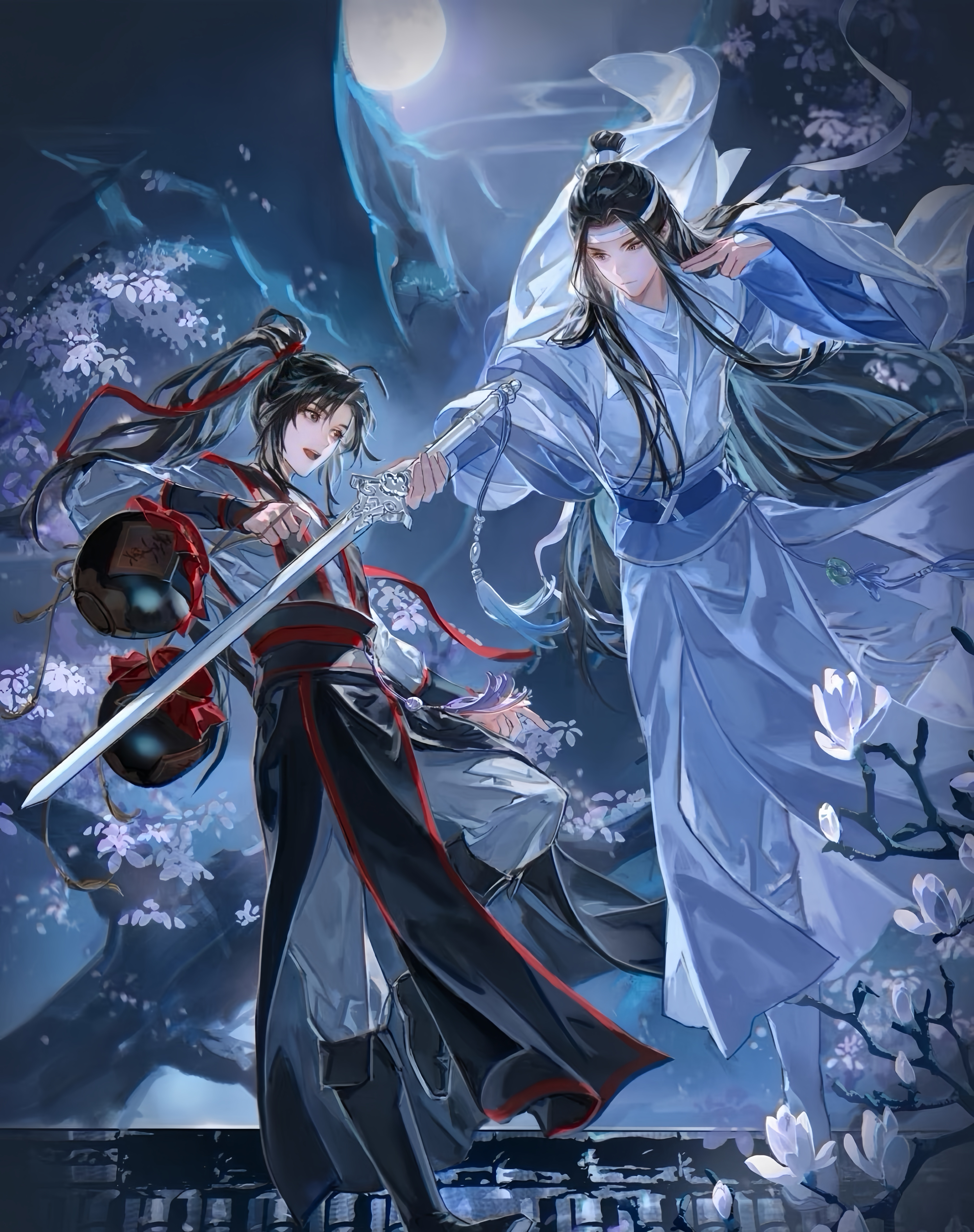 魔道祖师动画忘羡神仙眷侣天生一对 蓝忘机｜魏无羡｜忘羡曼卡龙联名图好好看呀～ヽ(