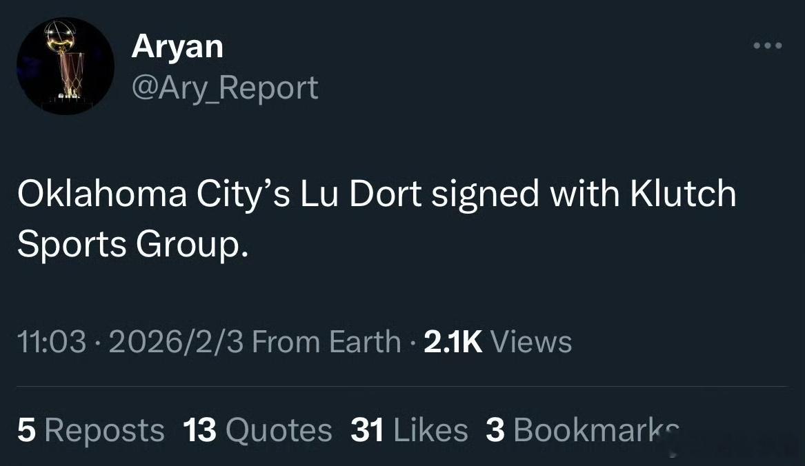 多尔特签约里奇-保罗的经纪公司，看来要大合同了。 