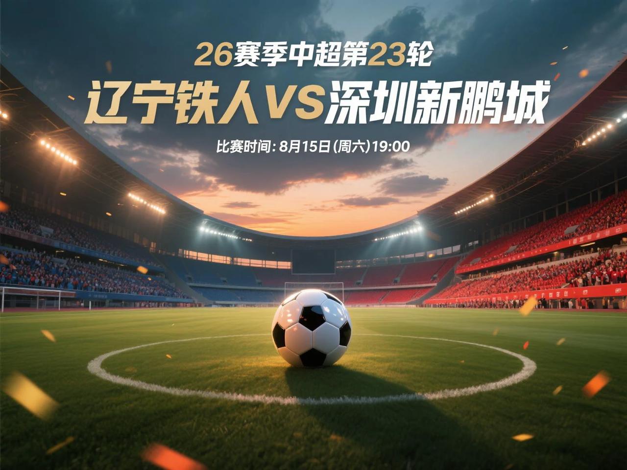 中超第23轮前瞻：辽宁铁人VS深圳新鹏城 8月15日(周六)19:00

两支球