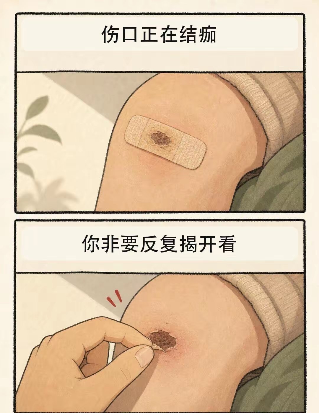 “突然被这句话点醒了：别每天挖开自己看。” 