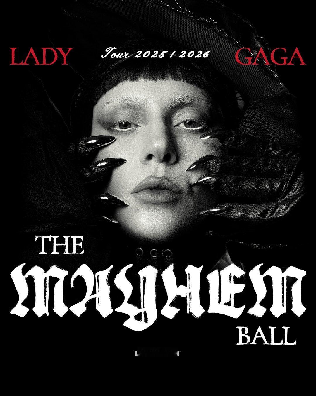 Lady Gaga曝光最新MAYHEM Ball全球巡演海报！进入最后一周倒计时