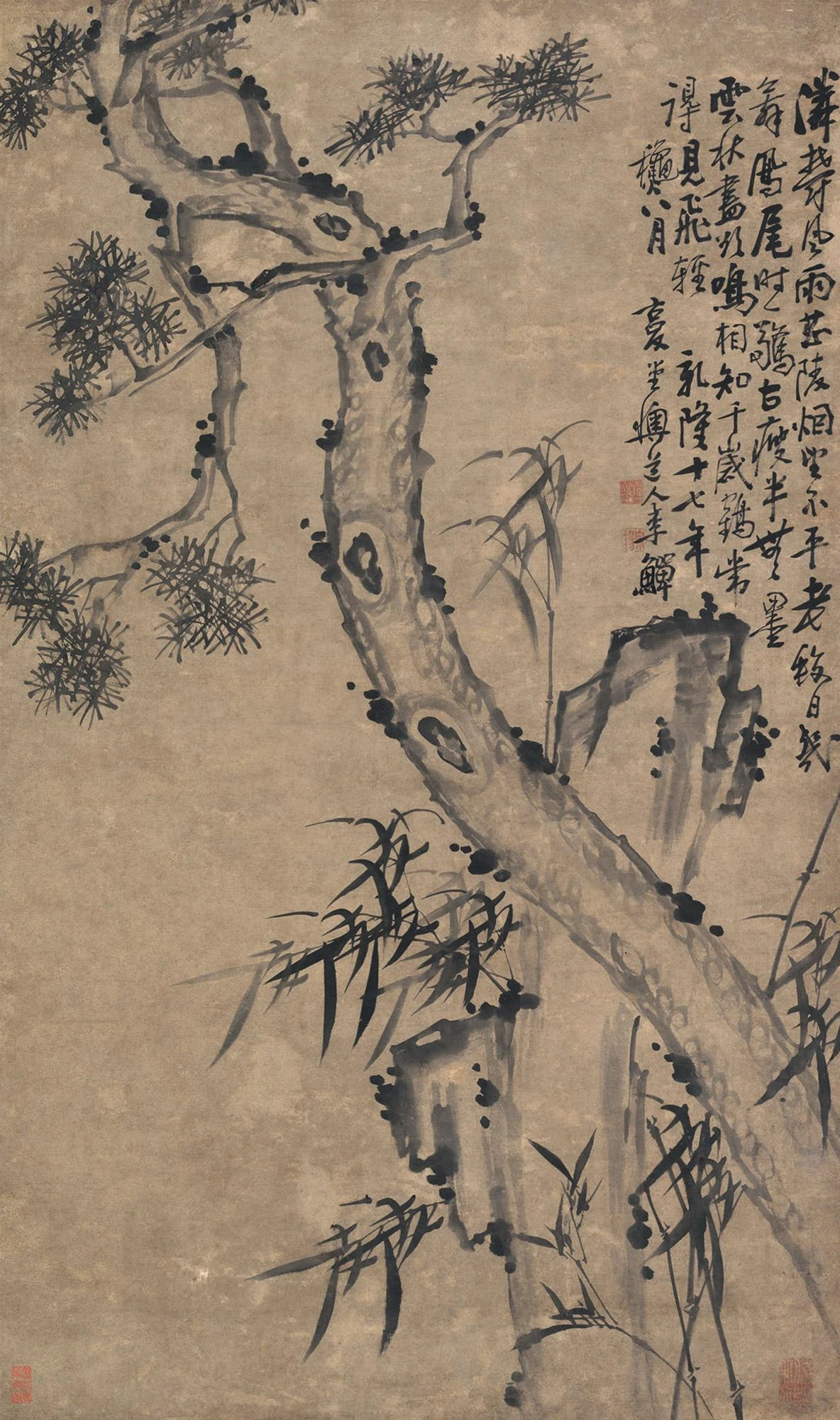 李鱓画松，大气如龙！李鱓[shàn]（1686年—1756年）字宗扬，号复堂，别