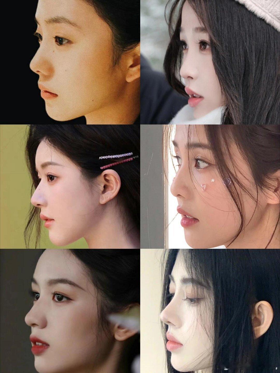 #95花top#95花侧颜大合集，果然鼻子决定颜值下限各小花的侧颜都好优秀呀，人