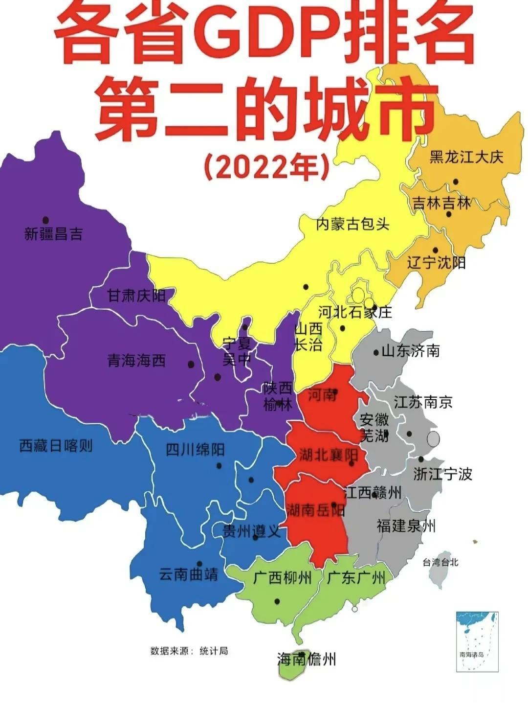 各省gdp排名第二的城市