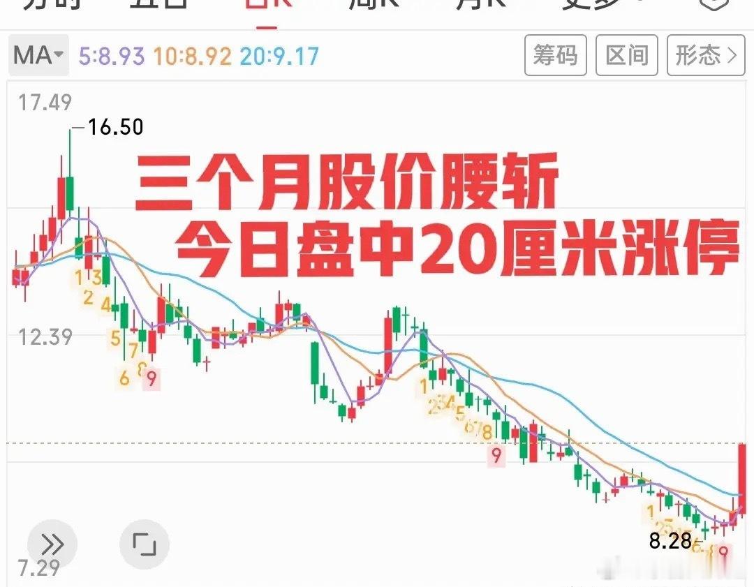 上半年股价跌去60%，昨天止跌今天盘中20厘米暴力封板！上半年走得很差的板块有不