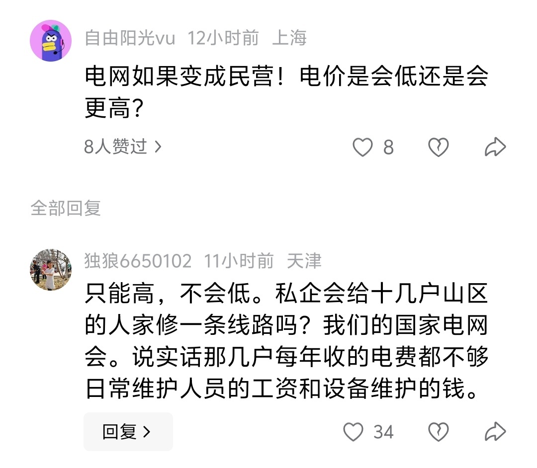 美国等资本主义国家已经给出答案了，比如电价小涨个65倍 