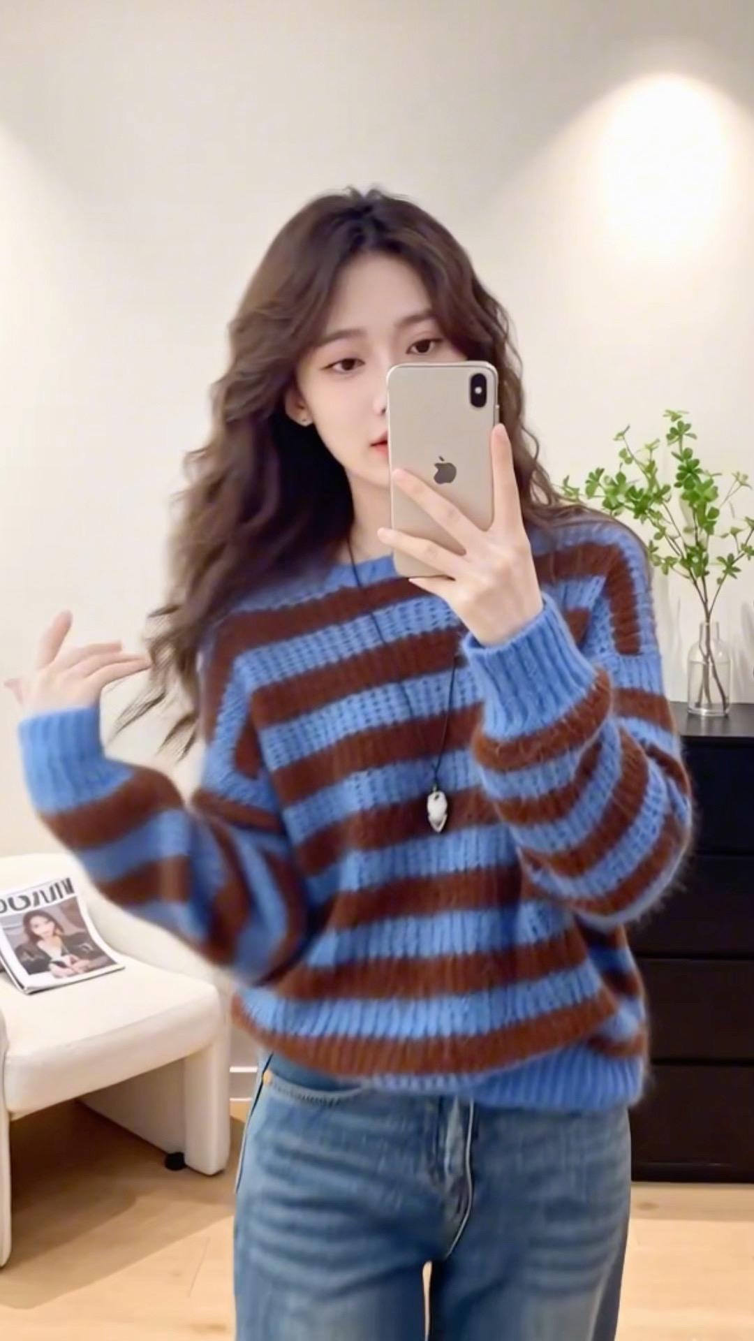 每日推荐 毛衣女慵懒风高级 甜美风穿搭 上衣穿搭 针织衫