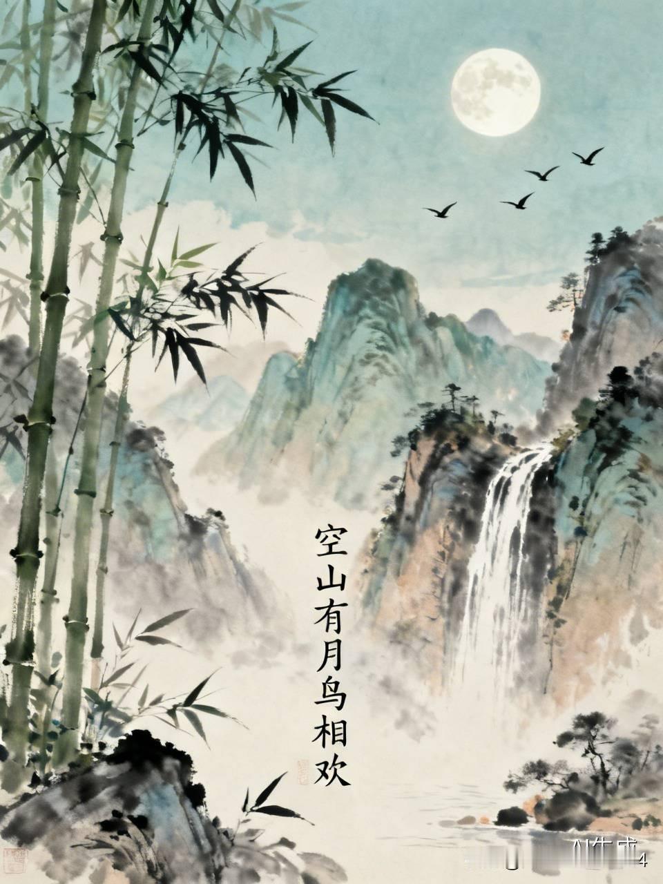 ，空山有月鸟相欢！[烟花]