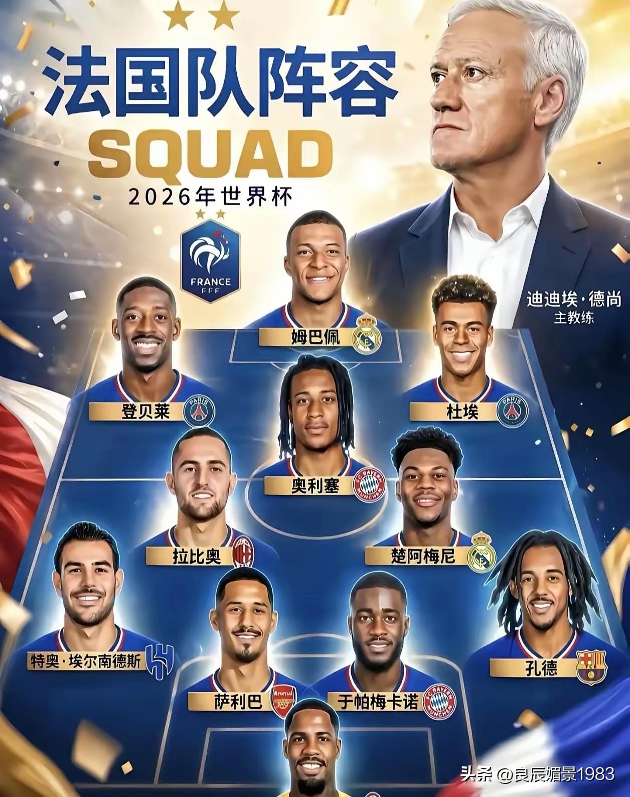 这是法国队？[捂脸]这可能是这届世界杯攻守最平衡的球队，第一冠军热门！但不会最终