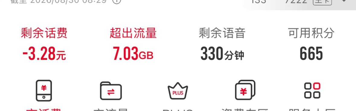 卧槽我都懵逼了 真的不能充很多话费 莫名其妙就被扣完了 我一天都没出门 怎么做到