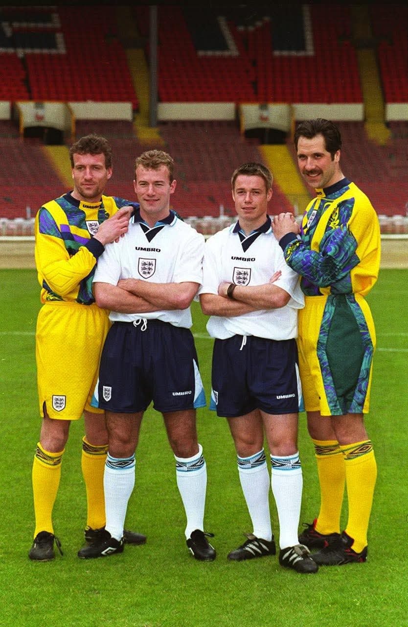 【老照片】 英格兰球迷俱乐部 Tim Flowers, Alan Shearer