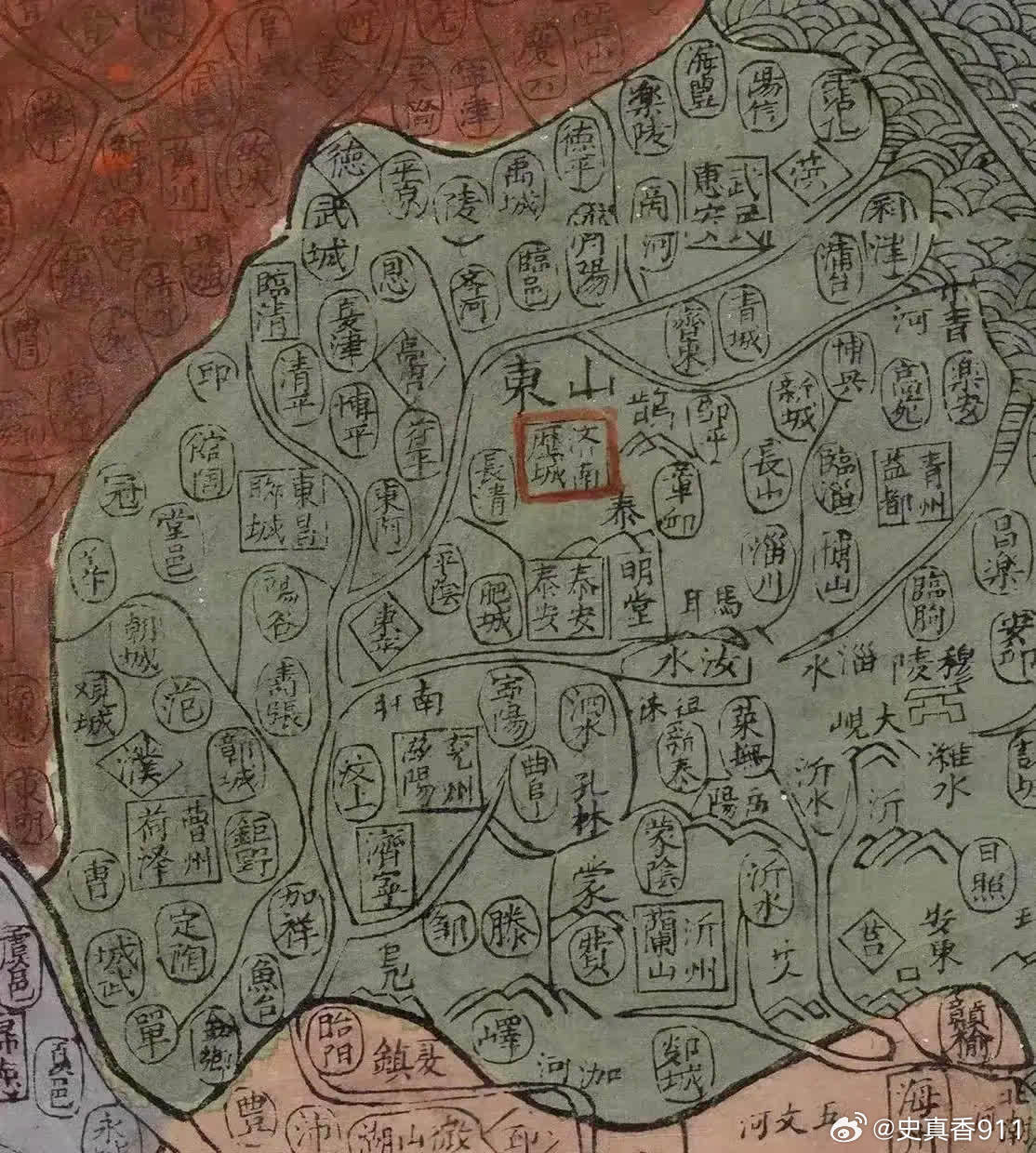 乾隆六十（1795）绘制的鲁中鲁西地图历史