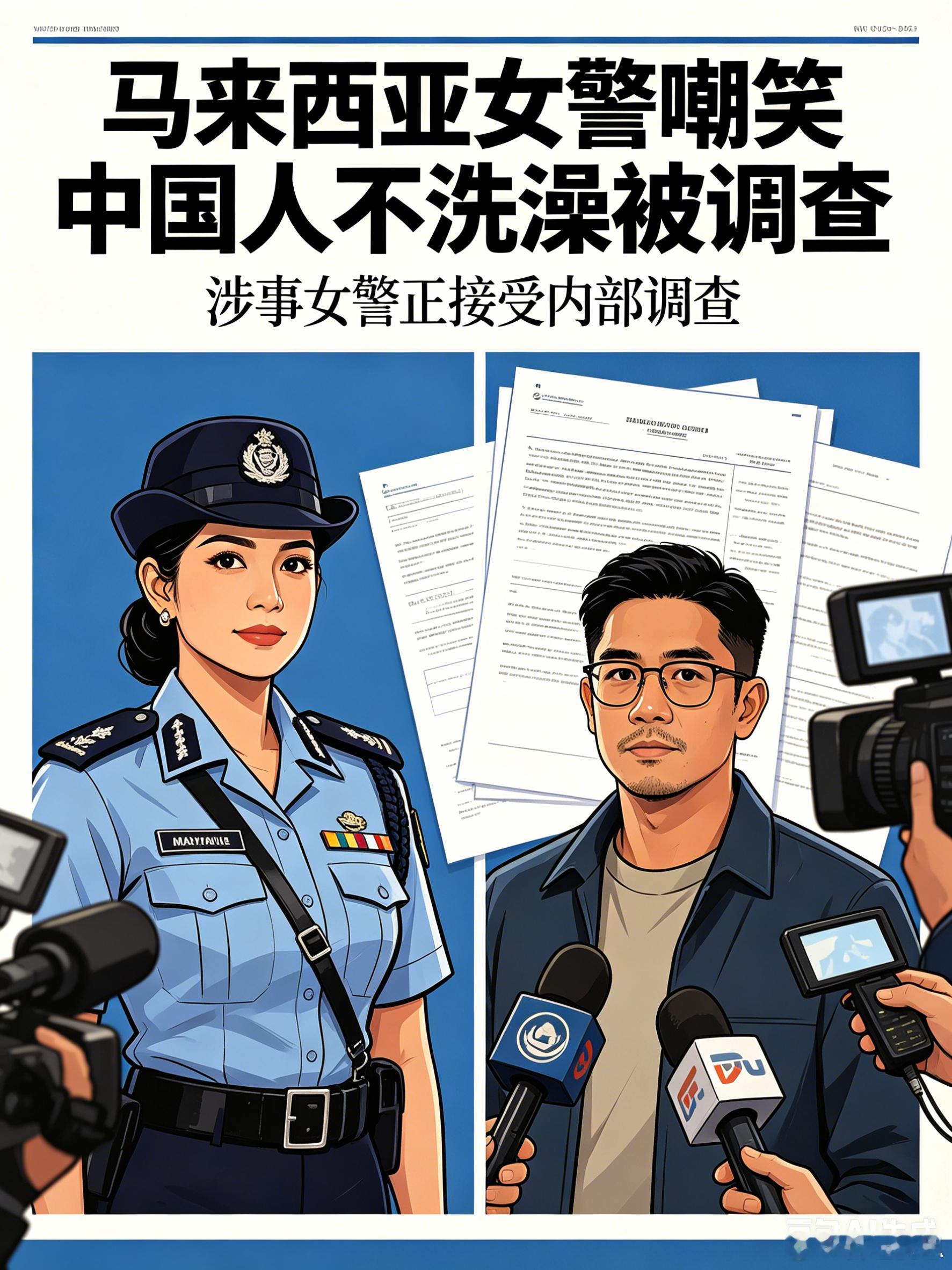 马来西亚女警嘲笑“中国人不洗澡”被调查来中国旅游，镜头前捂鼻子、做鬼脸，张口就是
