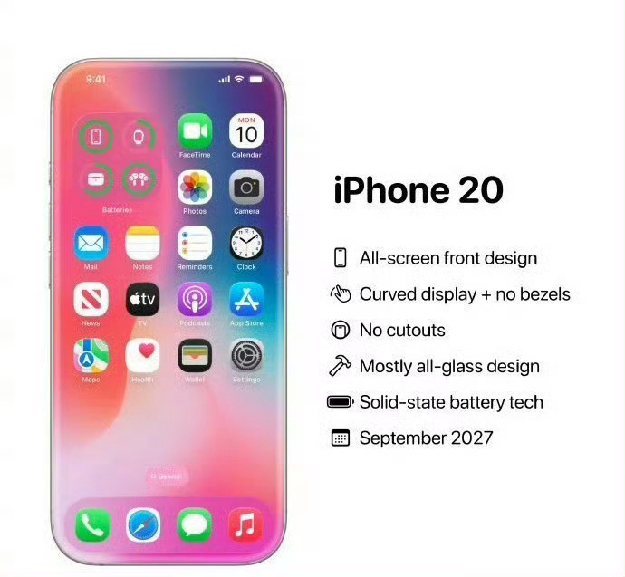 iPhone20渲染视频这 iPhone 18 都没谱呢，20 就来了？真的太离