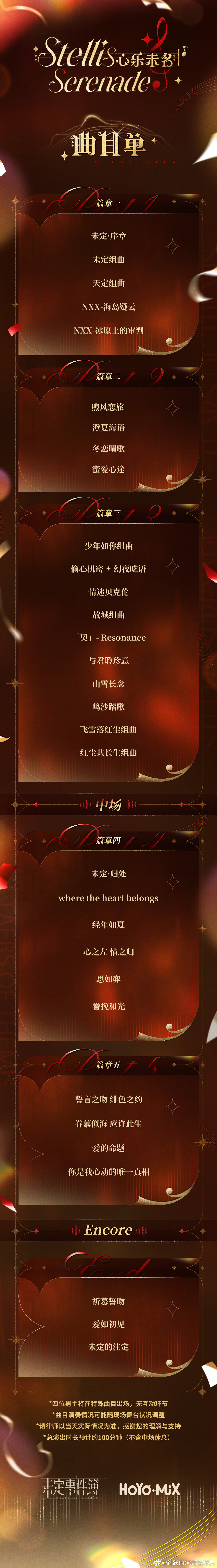 未定事件簿【音乐会活动详情】未定事件簿心乐未名未定事件簿音乐会循音拾忆，心弦共鸣