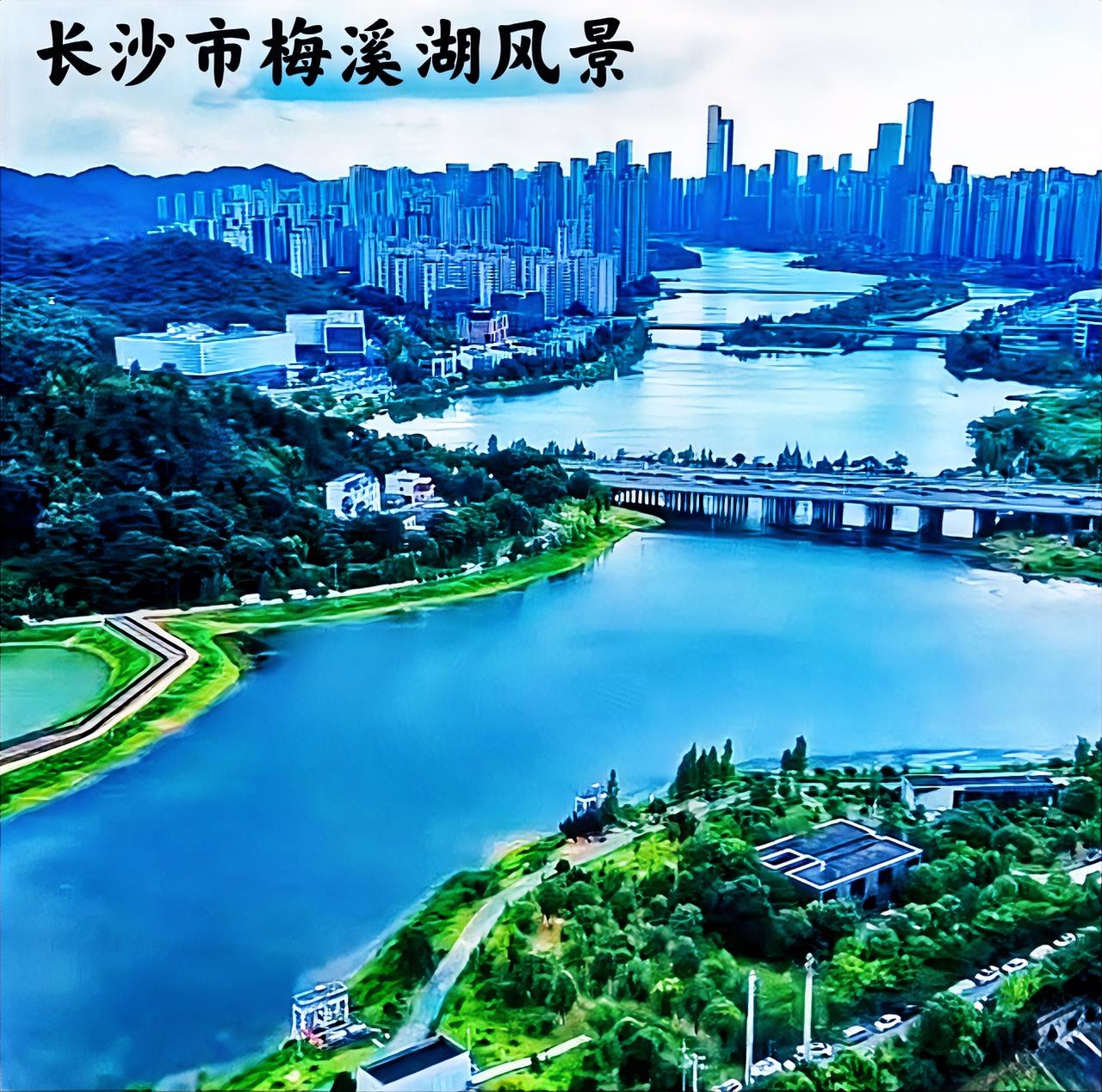 谁说长沙梅溪湖环境不好了？看看真实的现场梅溪湖环境，多清澈澈的水质啊！两湖中两边