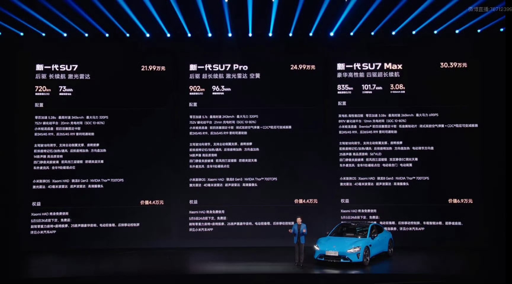 擦，尚界 Z7 这定价，前两个版本比小米 SU7 少 100，真贴着打啊。