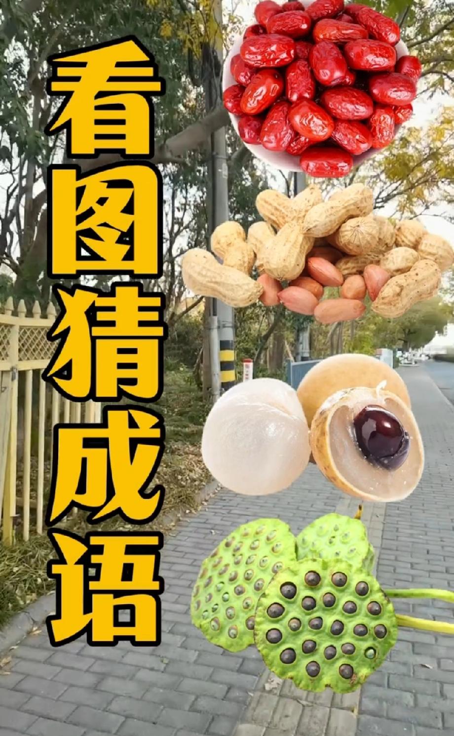 红枣+花生+桂圆+莲子，猜四字成语！9成人第一眼都猜错了