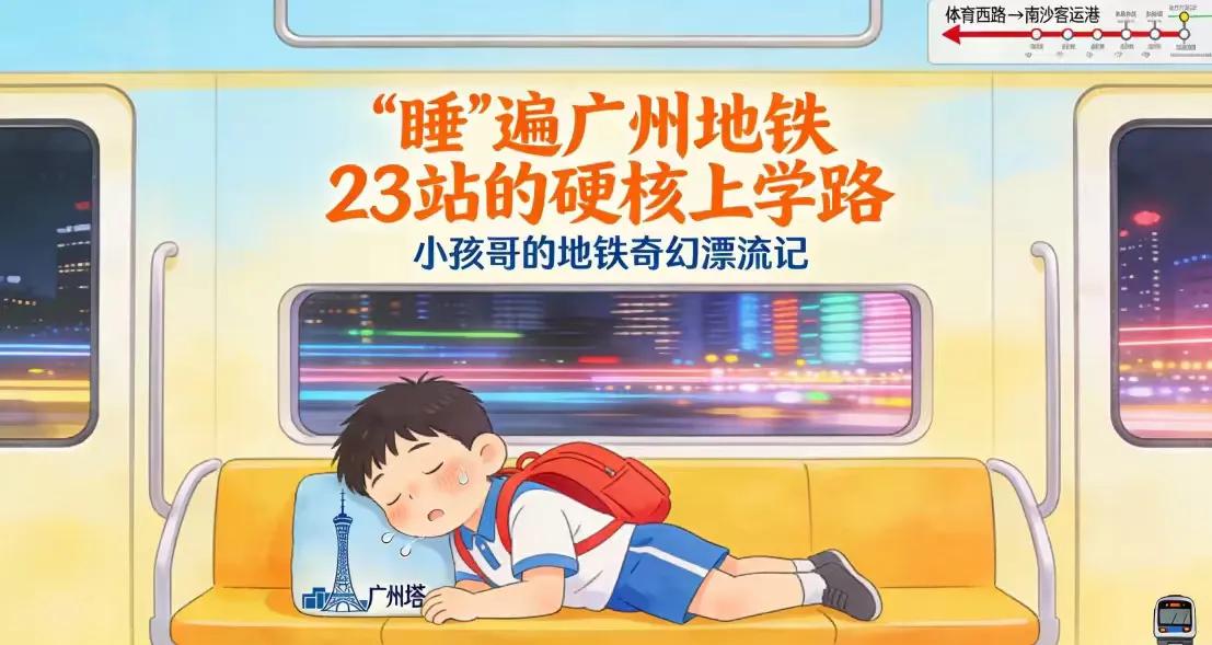 广州“小孩哥”地铁熟睡过23个站！暖心结局引全网点赞
近日，广州地铁上演了一幕既