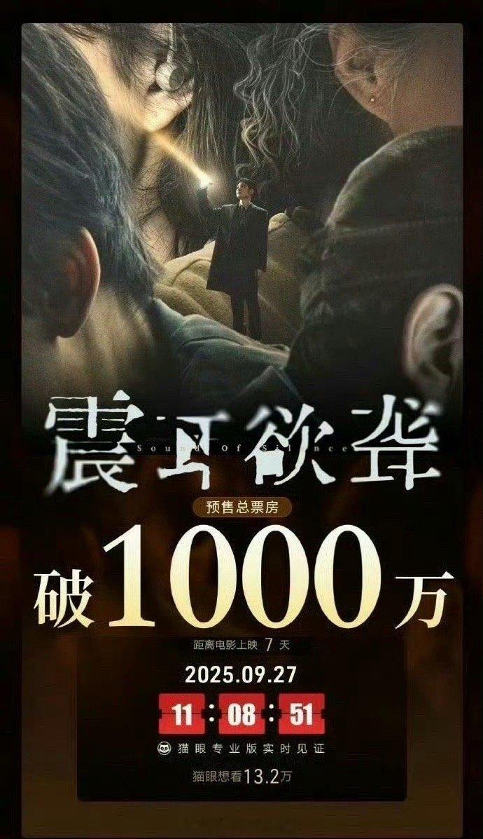 檀健次《震耳欲聋》预售破千万了！不到24小时！[偷乐] ​​​