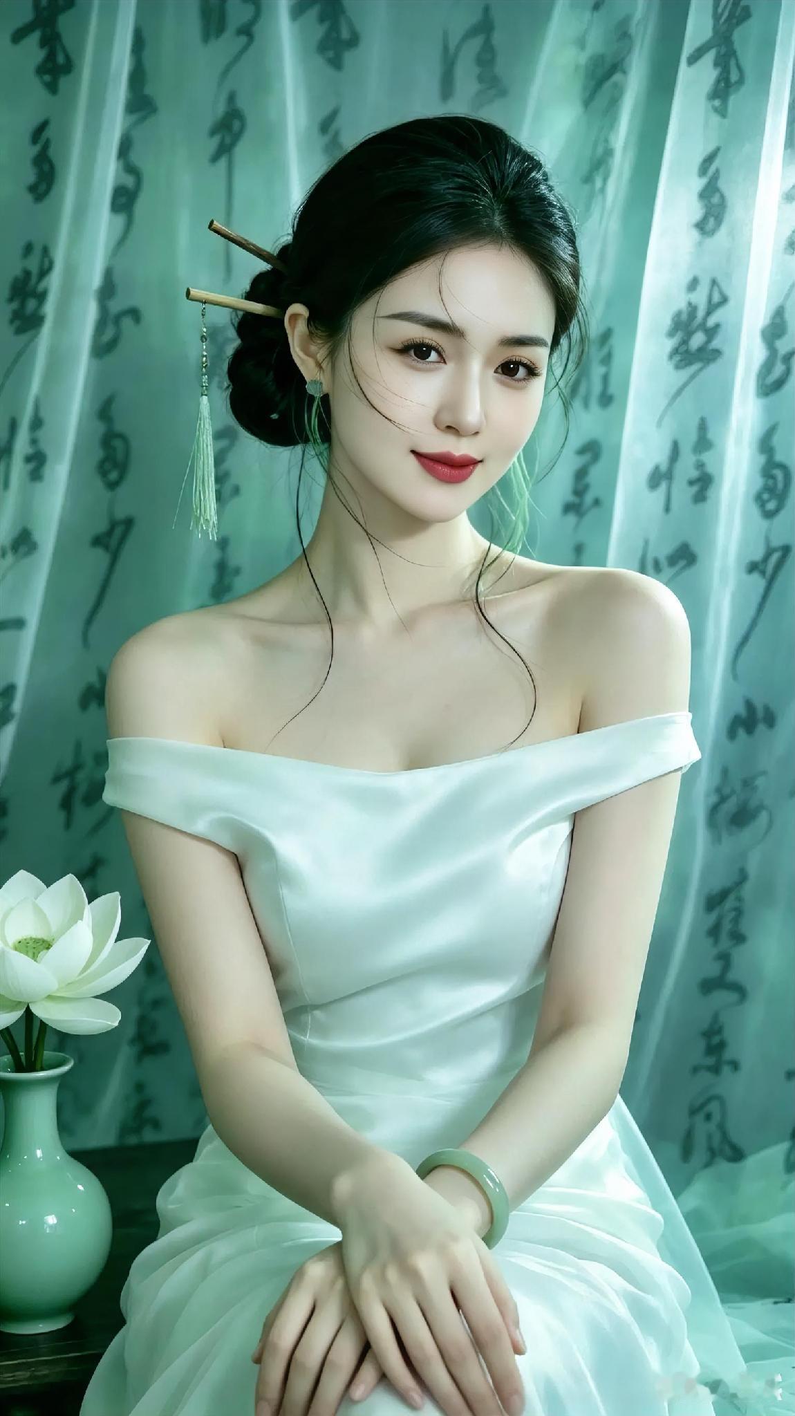 女孩清秀的轮廓和柔和的色调，让人们更容易接近，倍感亲切。

她的气质十分清秀，仿
