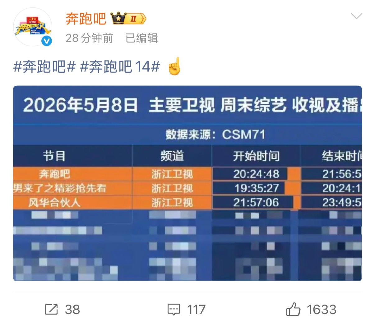 《奔跑吧》回应了收视率低的争议一连发了8条！奔跑吧回应收视率低争议 奔跑吧连发了
