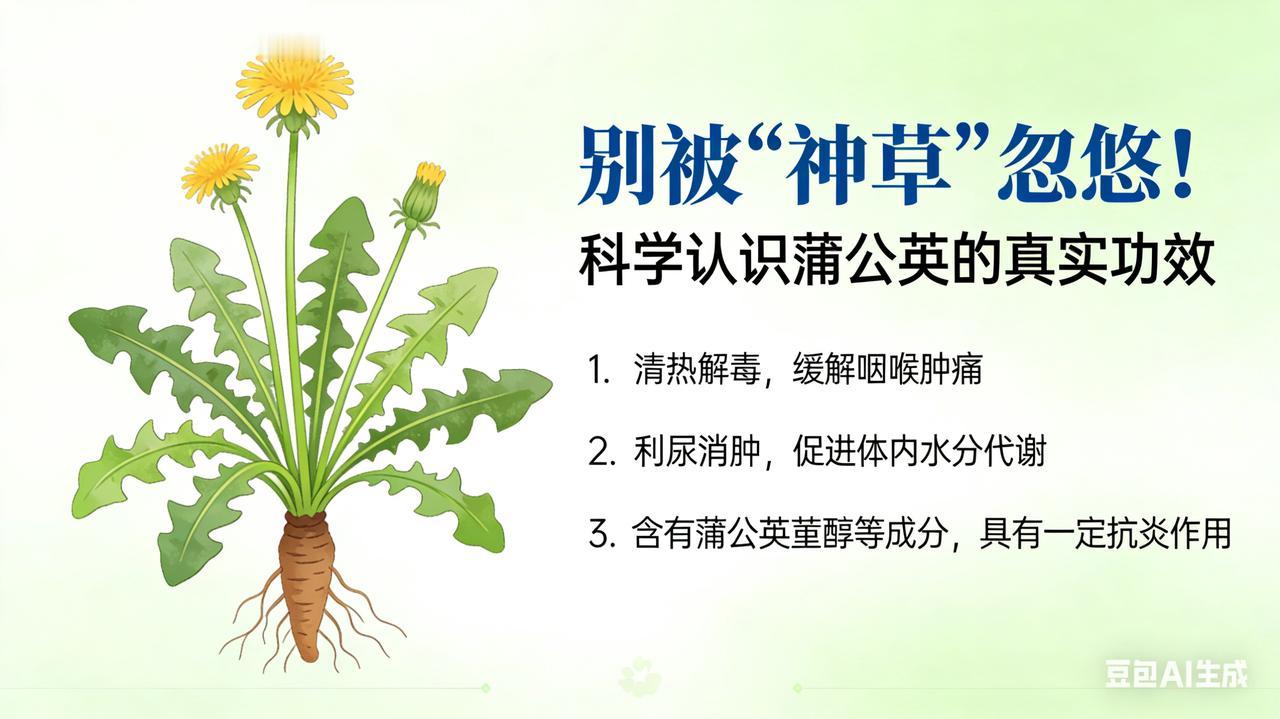 别被 "神草" 忽悠！科学认识蒲公英的真实功效
这是一篇结合了科学硬核数据、中医