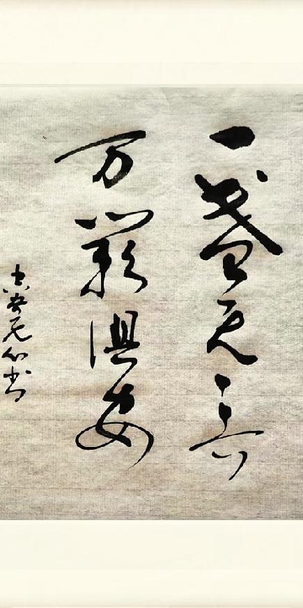 懂书法的朋友们看过来！这幅字画可把我难住了。

宣纸上的草书看着行云流水，笔法特
