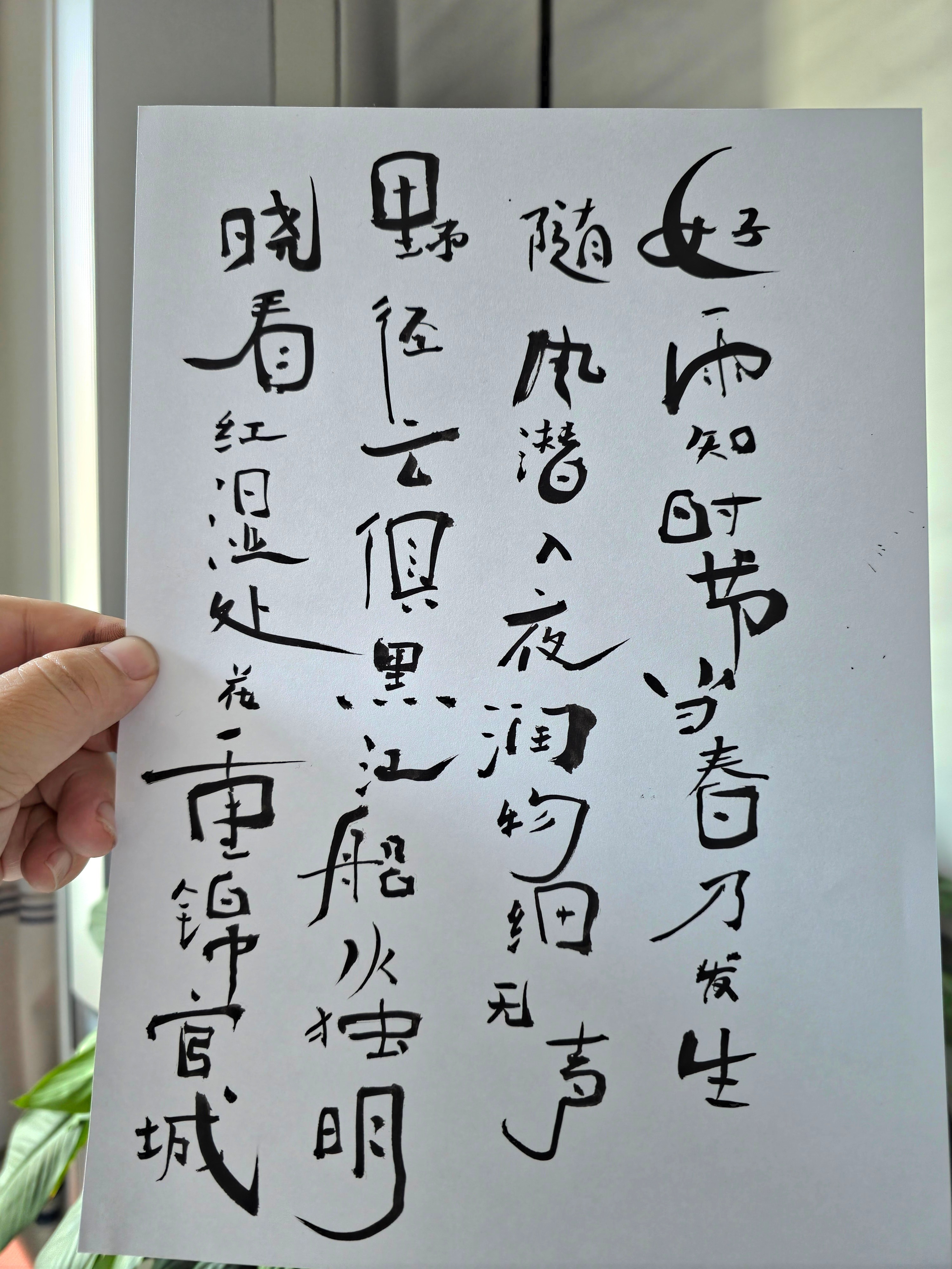 每天花一个小时练字，也不是说非要练成书法家什么的，就是想戒戒手机依赖，培养一下耐