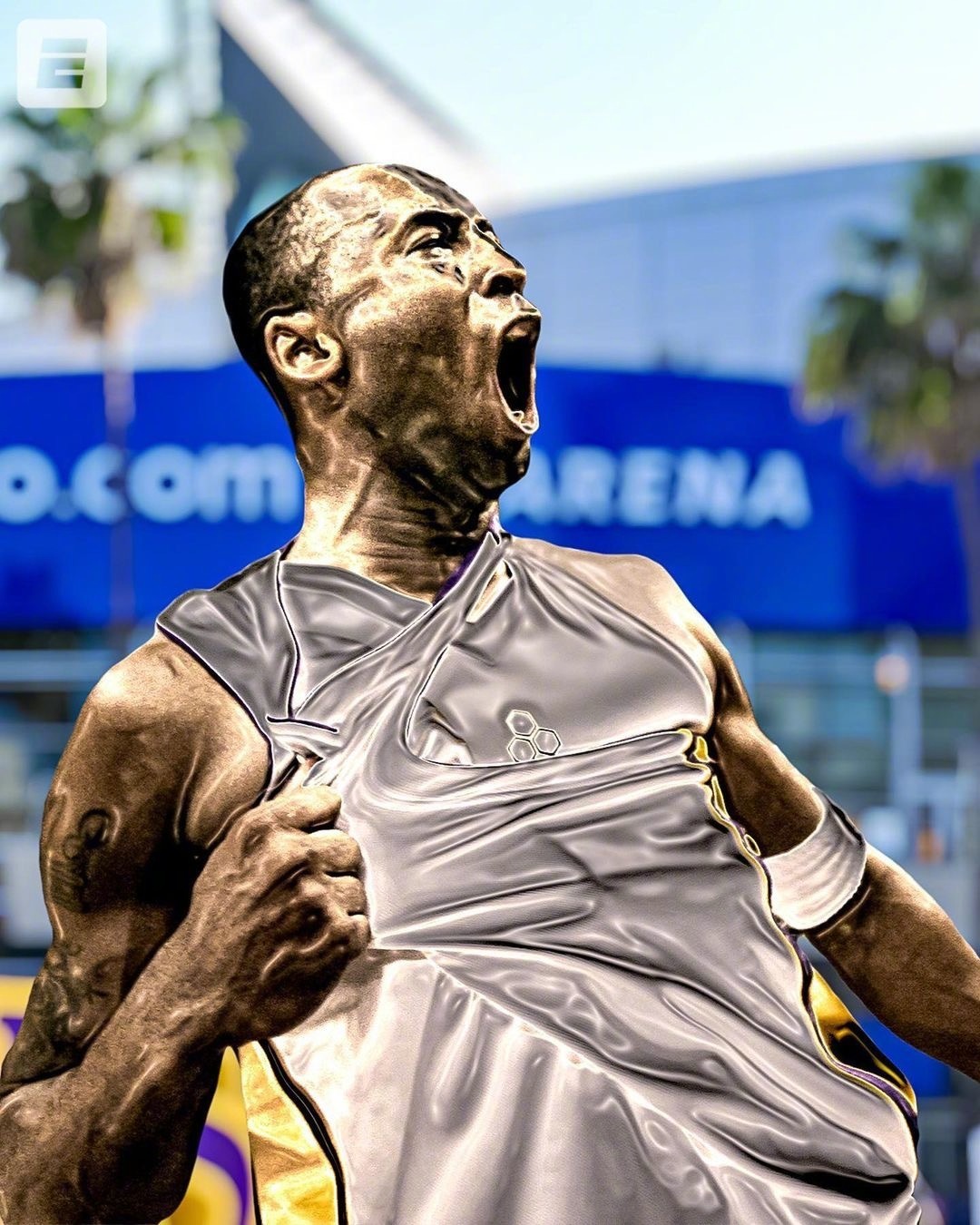 科比的雕像今天将会揭幕期待一波[照相机][照相机]#转发接龙开新年##科比雕像将