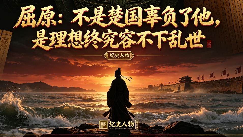 提起屈原，绝大多数人印象里，就是一位洁白无瑕、一心爱国的悲情诗人。
受奸人陷害，
