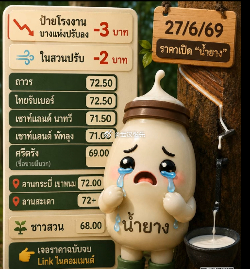 泰国也是厉害，刚把十几年的陈年老货以30%的溢价抛完后，橡胶价格就崩了期货