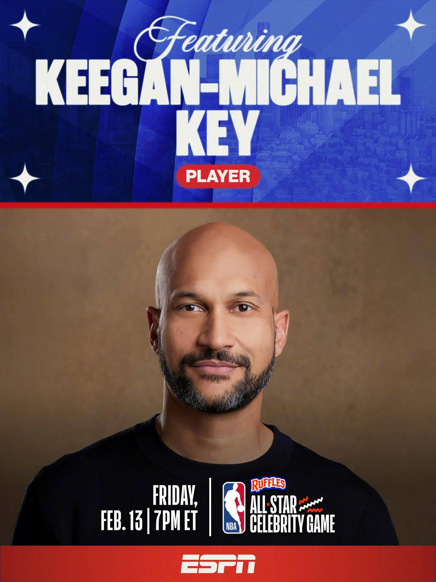 名人赛名单公布！红队有巨搞笑的《基和皮尔》演员基根-迈克尔-基，还有王鹤棣，Sh