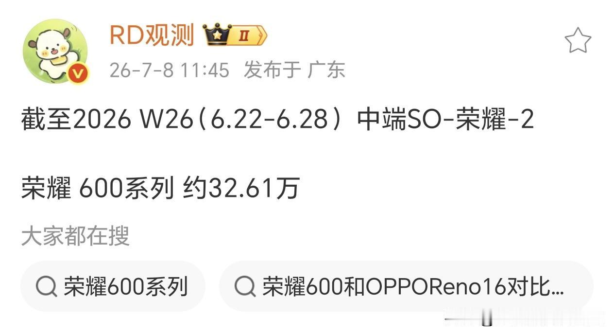 荣耀的中端产品也在面临严重下滑，拍板的决策者们估计要下课一些人了！最近忙于个人事