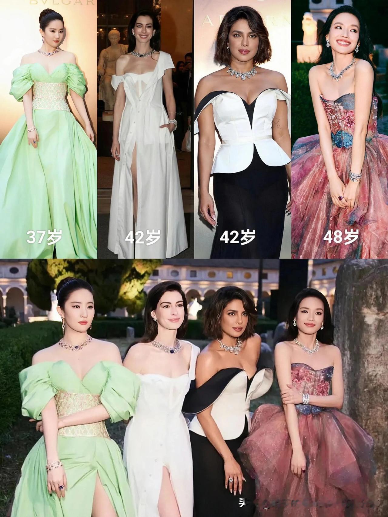宝格丽四美晒合照，美的惊心动魄，宝格丽四美舒淇，安妮·海瑟薇，朴雅卡·乔普拉，刘