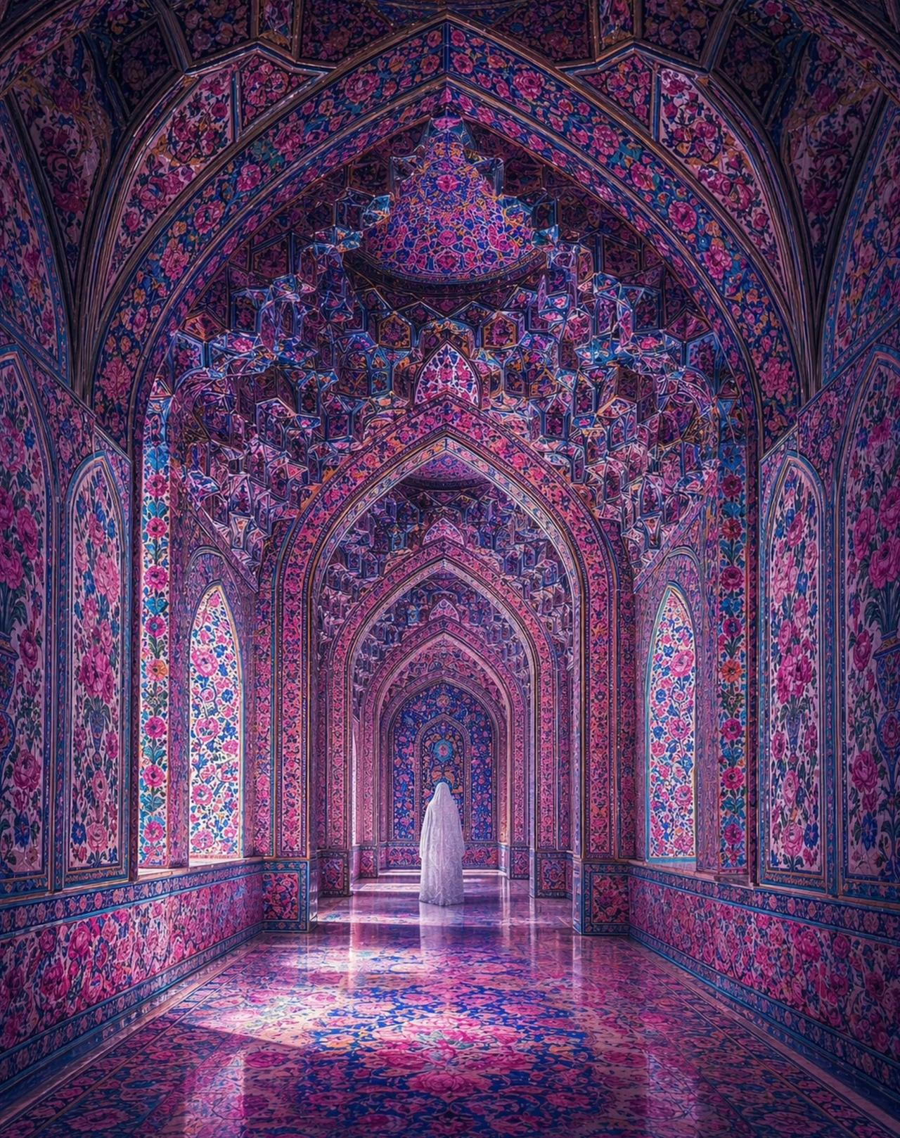 伊朗的建筑真漂亮！纳西尔·莫尔克清真寺

该清真寺建于1876年至1888年卡扎