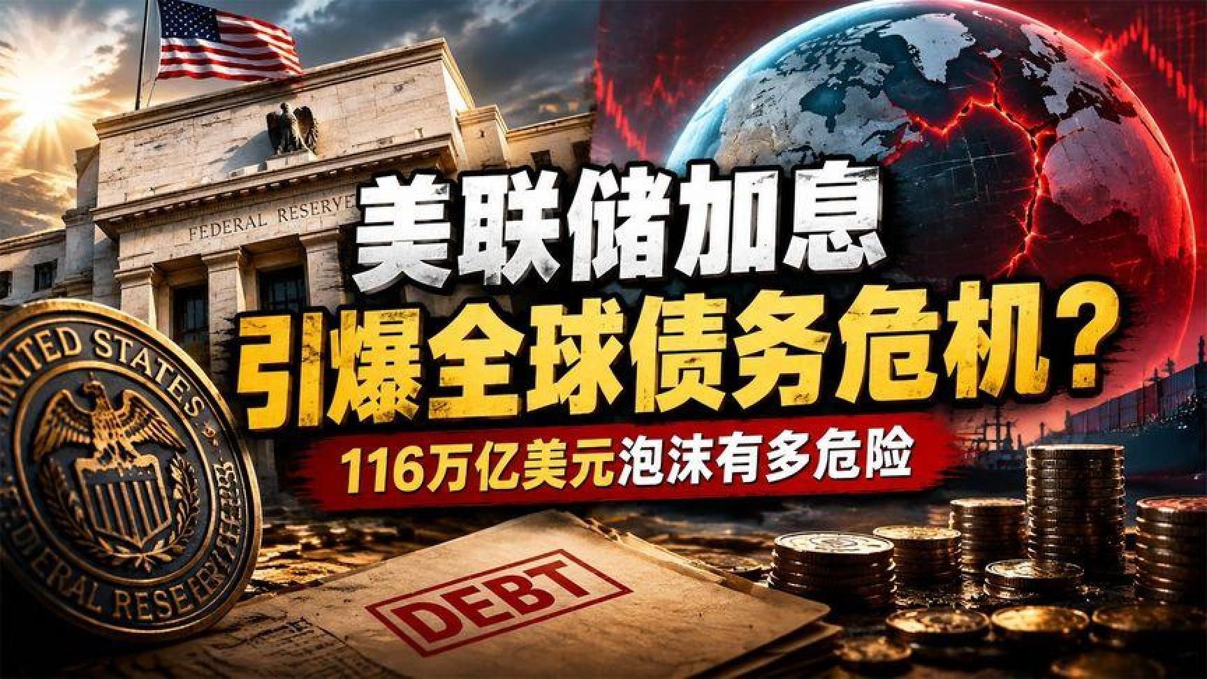美联储加息，全球债务危机将至？116万亿美元泡沫风险几何？