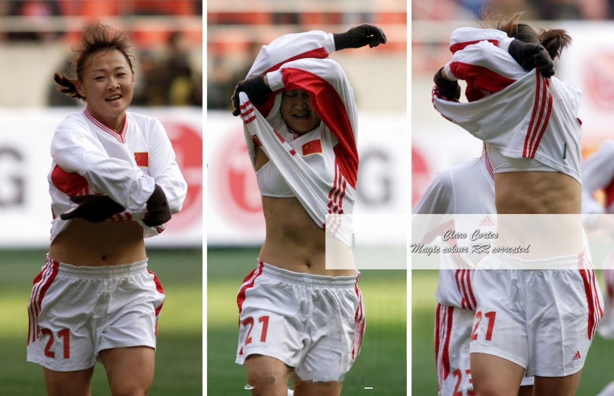 2003 上海1月29日四国女足邀请赛，当中国女足与挪威女足的比赛进行到第27分