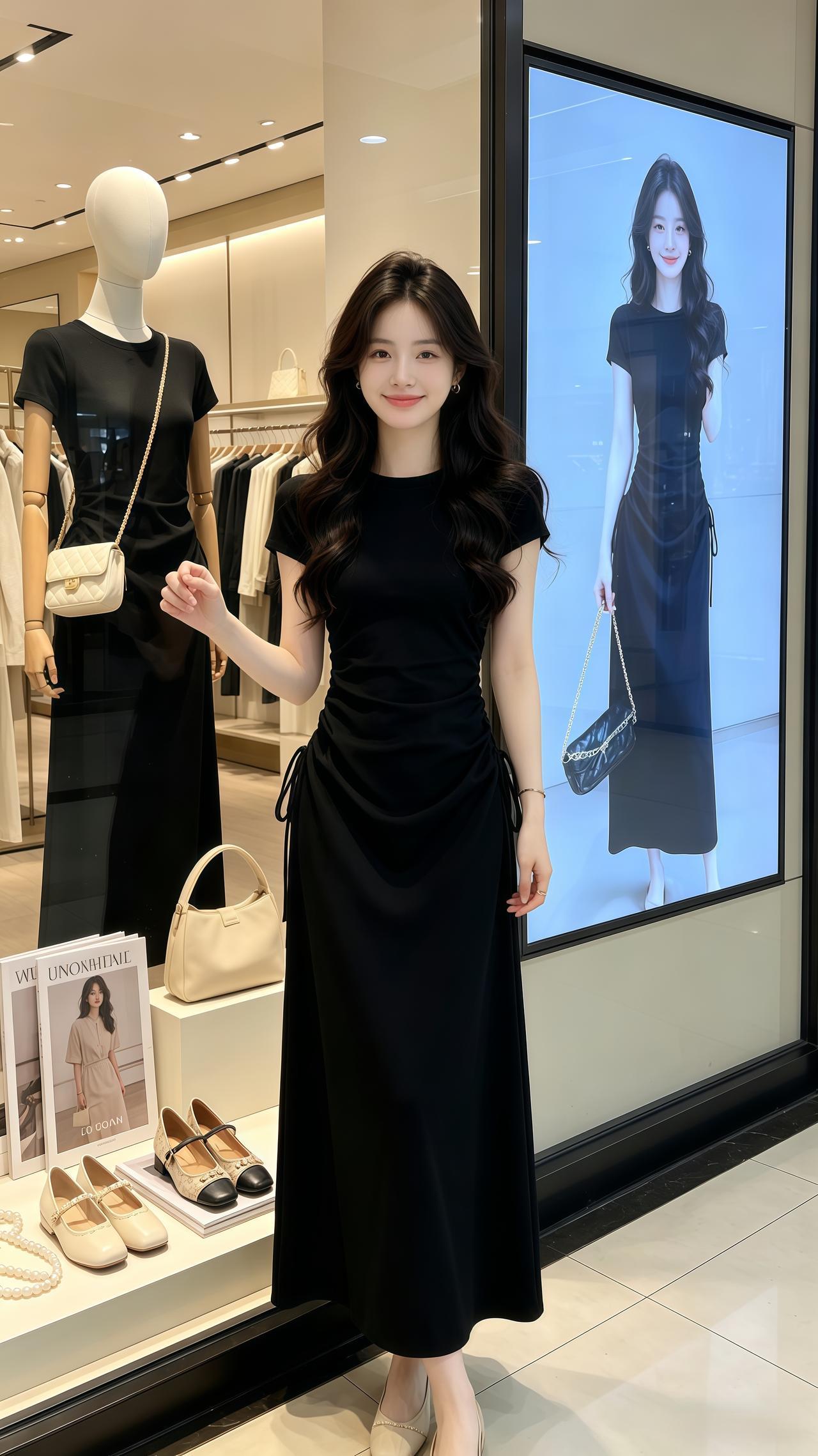 显瘦又高级的连衣裙 设计感连衣裙 黑色长裙穿搭灵感穿搭高级感穿搭