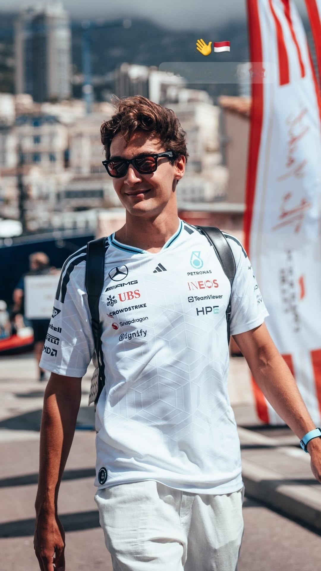 georgerussell63更新快拍一则👇🏻👋🇲🇨乔治拉塞尔🇲🇨