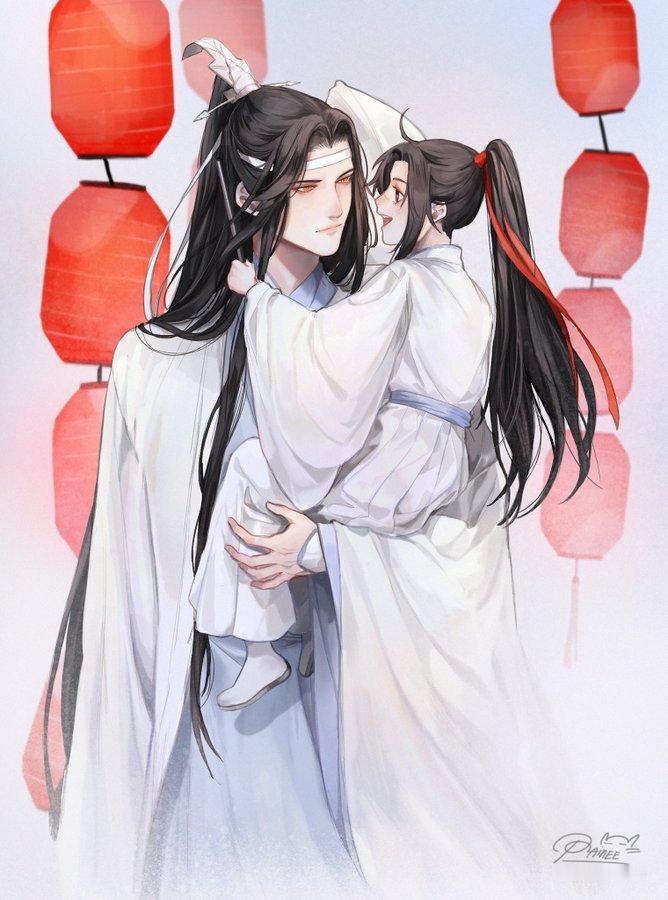 魔道祖师  大汪叽抱着小羡羡[羞嗒嗒]x：Raineemeow25 