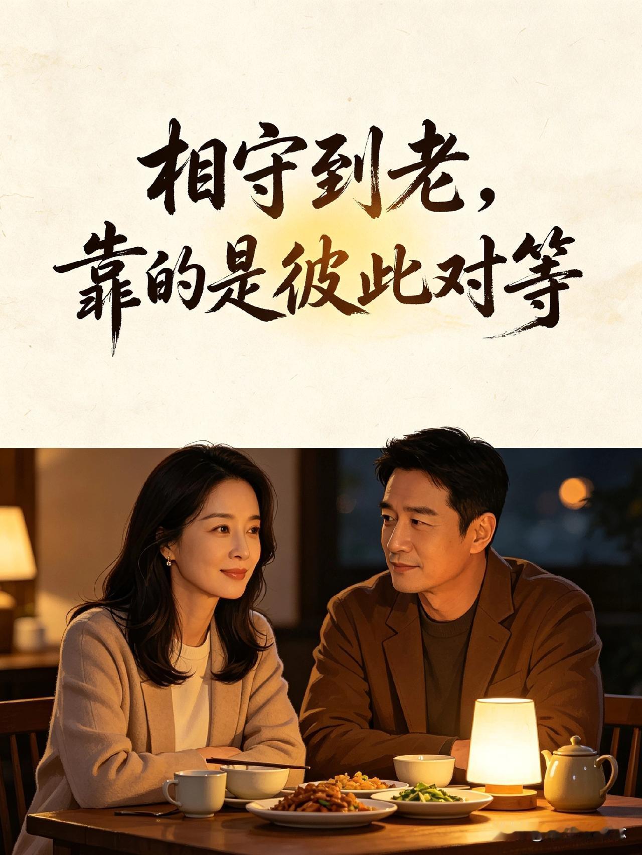 夫妻之间想要相守到老，最核心的底气就是彼此对等。
这份对等从来不用对标高学历、高