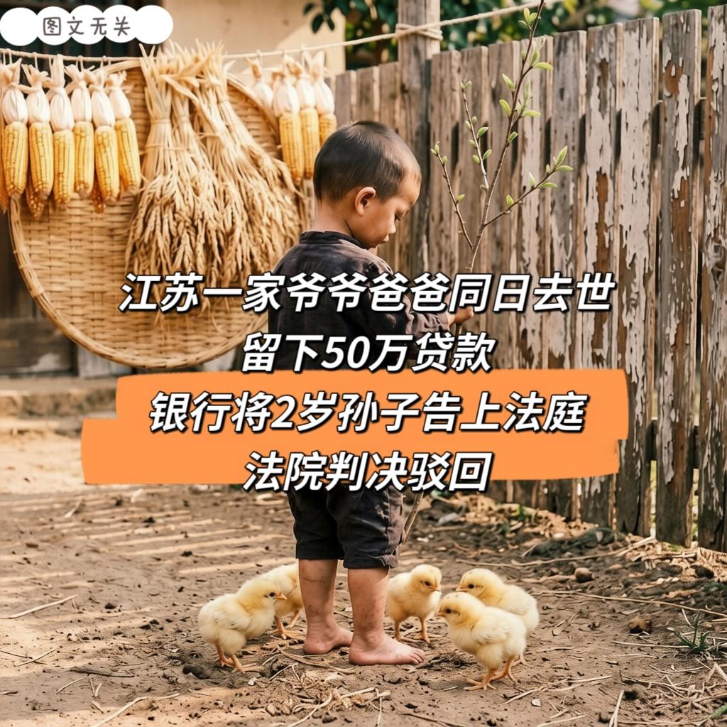 2岁幼童成被告，银行这是要把人逼上绝路吗？江苏镇江，爷爷和爸爸在同一天意外离世，