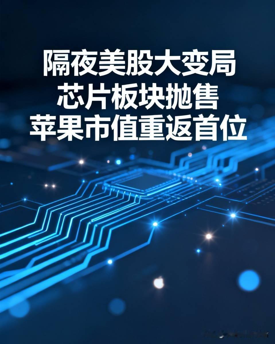 隔夜美股大变局：芯片板块遭遇抛售，苹果市值重返全球首位，释放什么信号？

隔夜美