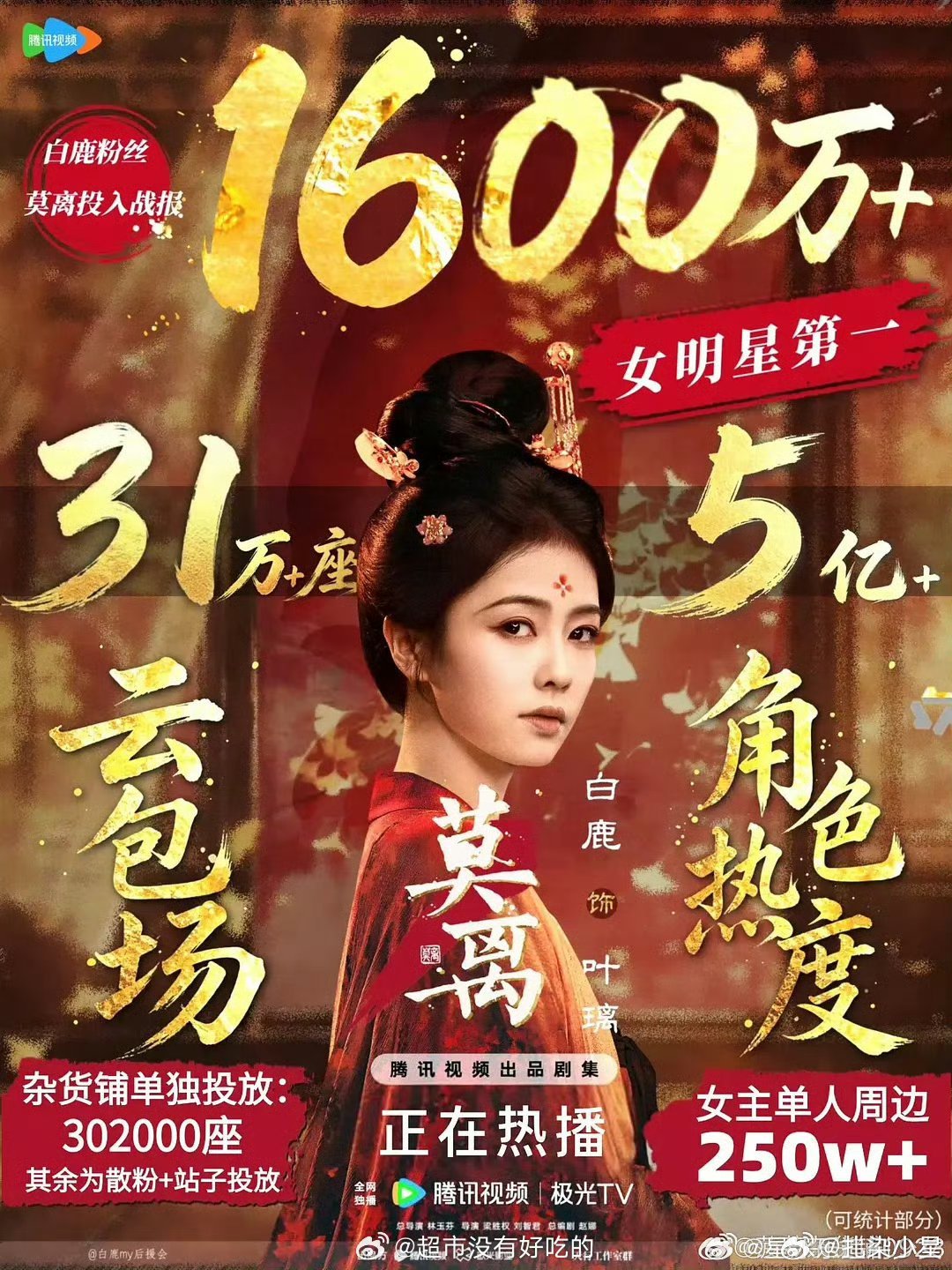 白鹿活人感拉满了，已经不光满足于和粉丝分享美食，猫猫都要分享，鹿茸和白鹿电子闺蜜