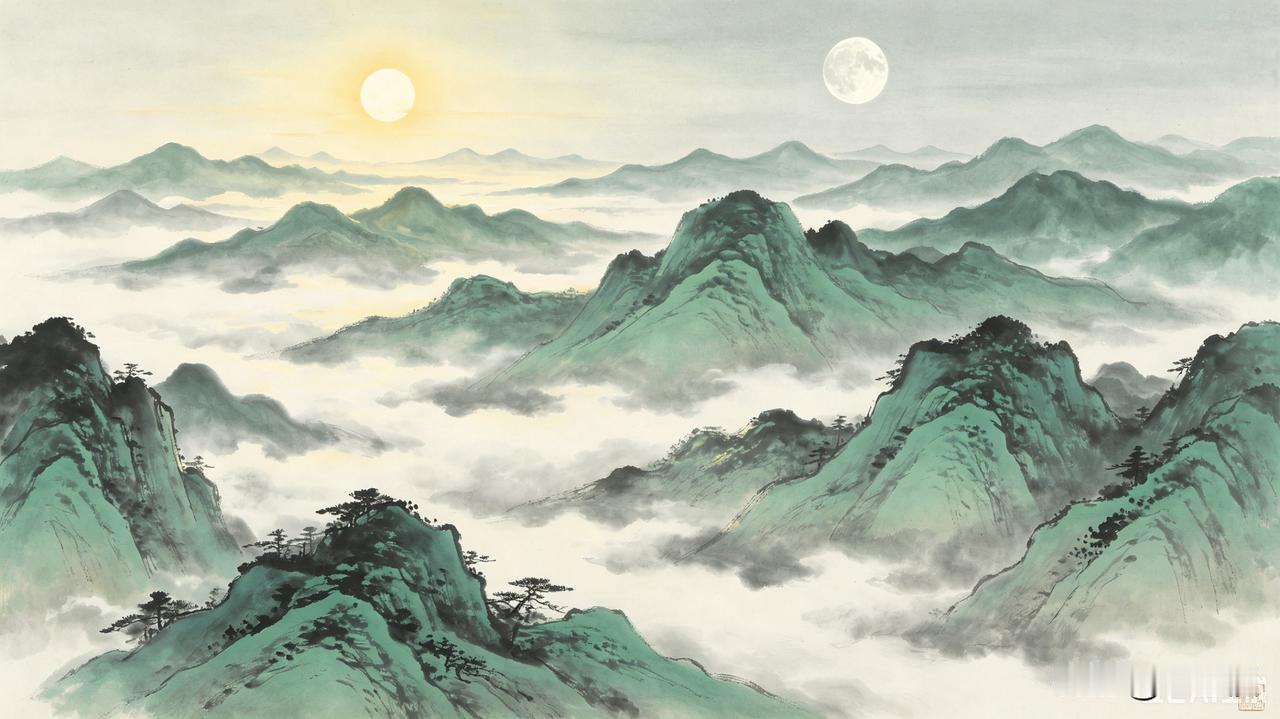 上联：千里重山出日月，明照千里
下联：八方分野映山河，福泽八方