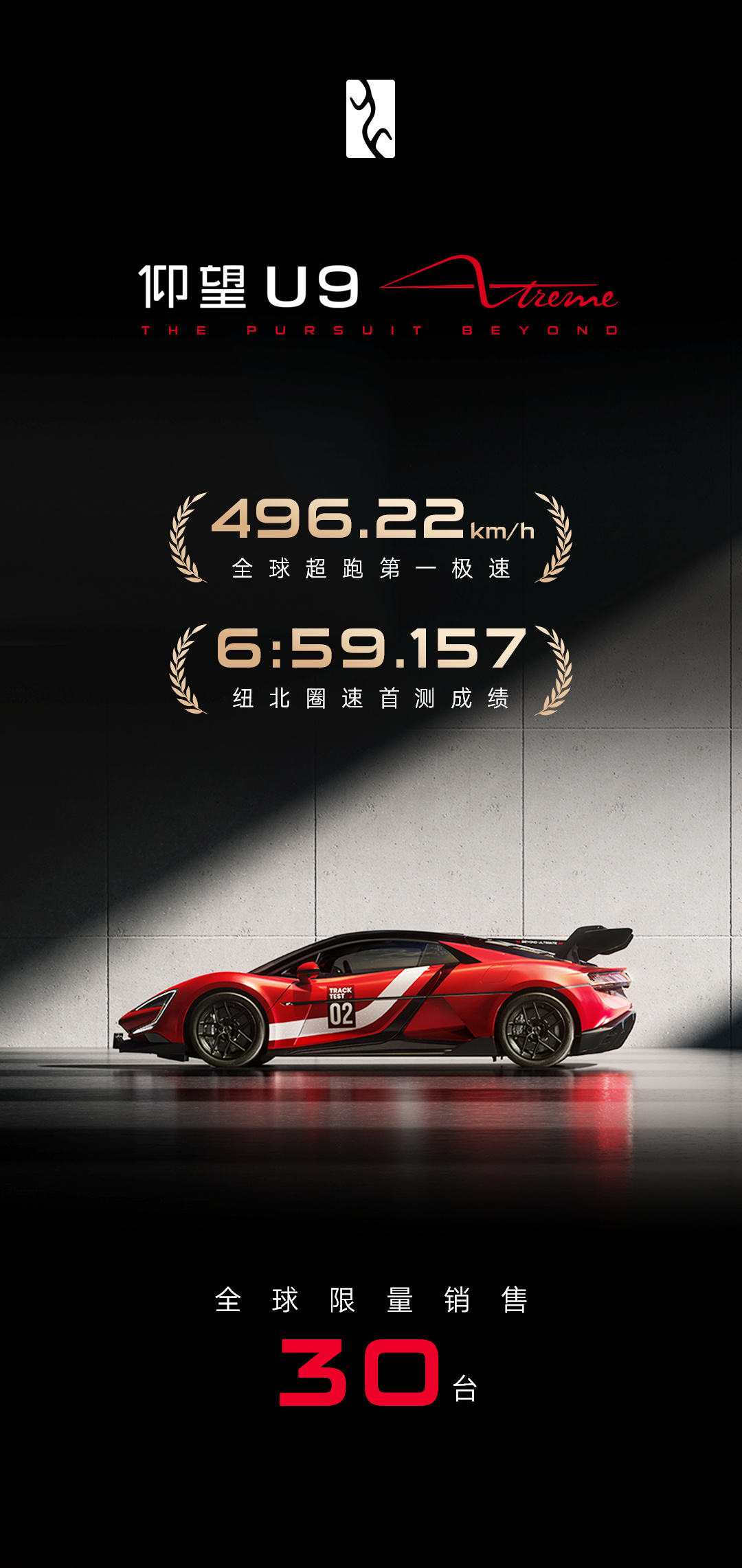 仰望U9 Xtreme开放预订：全球限量30台，纽北赛道成绩