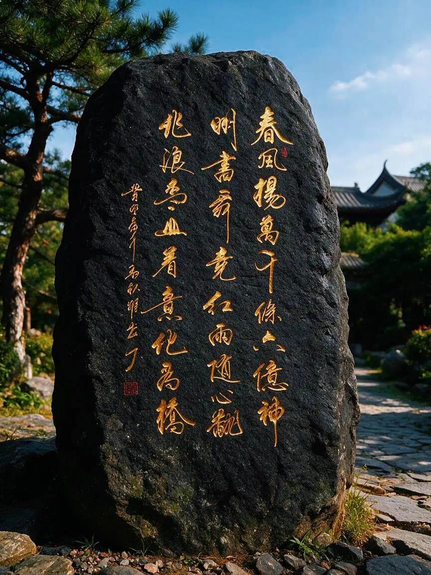 维安原创书法作品。AI金石篆金书法字